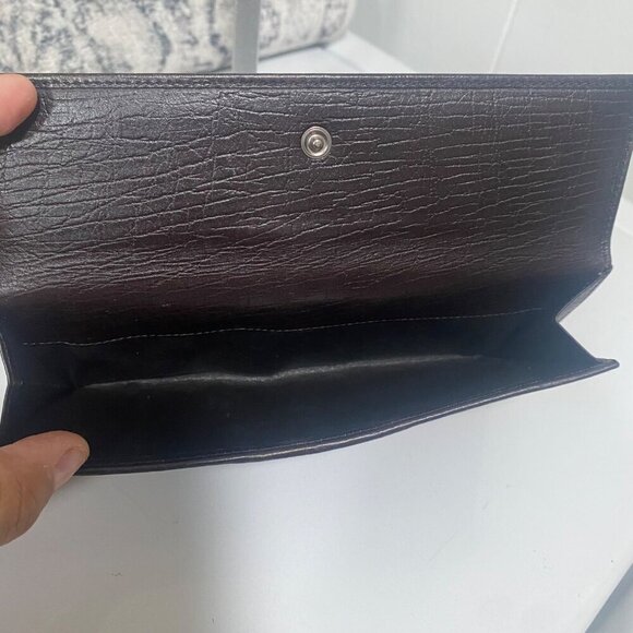 Gucci GG Monogram Sherry Line Canvas and Brown Leather Wallet - Picture 8 of 10